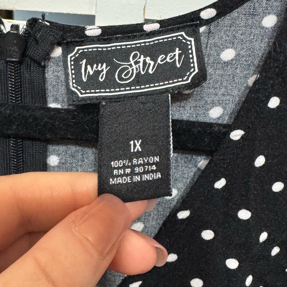 My Street Elegant Black & White Polka Dot Jumpsuit - Picture 6 of 6